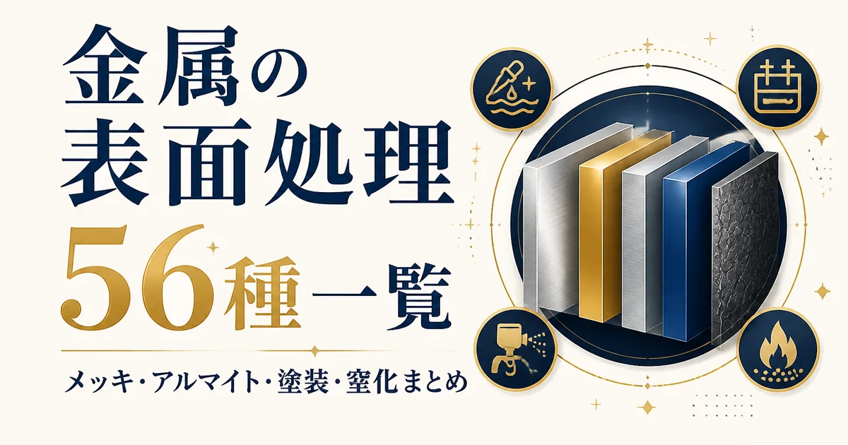 金属の表面処理56種一覧｜メッキ・アルマイト・塗装・窒化まとめ