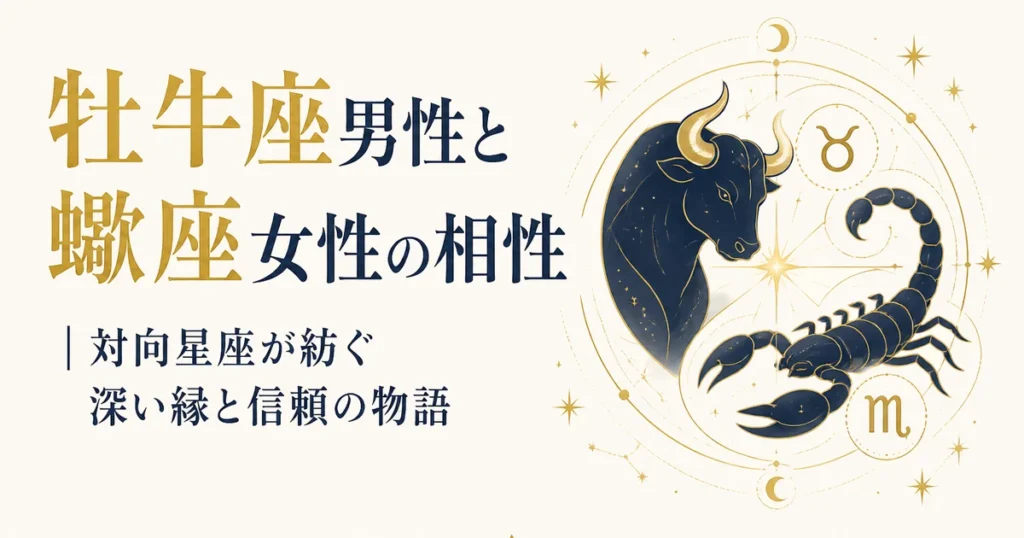 牡牛座男性と蠍座女性の相性｜対向星座が紡ぐ深い縁と信頼の物語