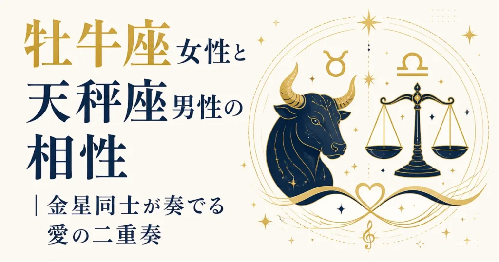 牡牛座女性と天秤座男性の相性｜金星同士が奏でる愛の二重奏