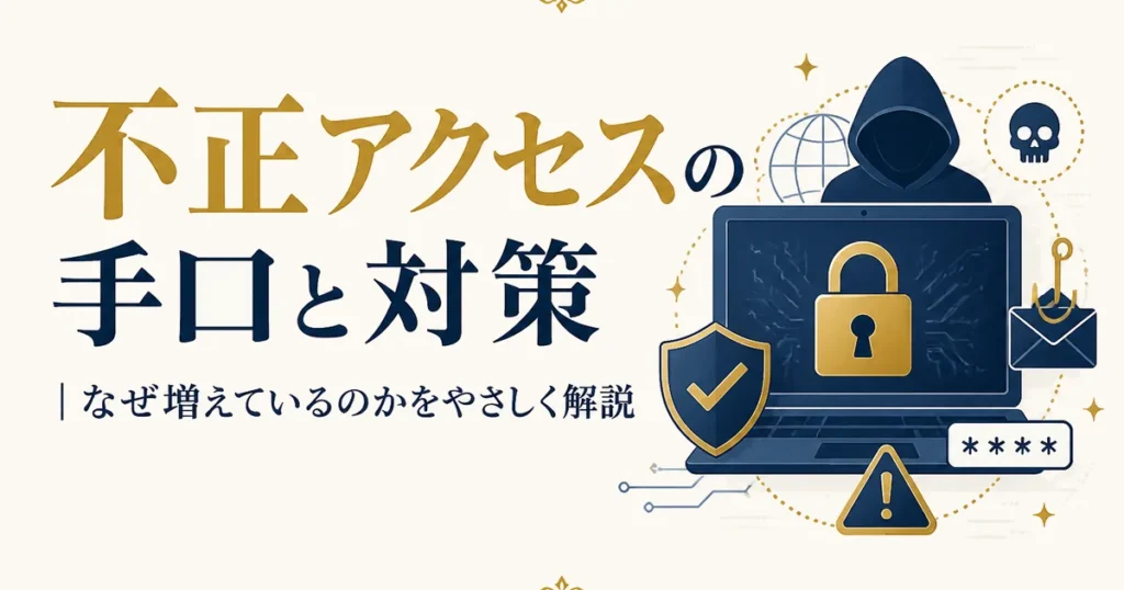 不正アクセスの手口と対策｜なぜ増えているのかをやさしく解説